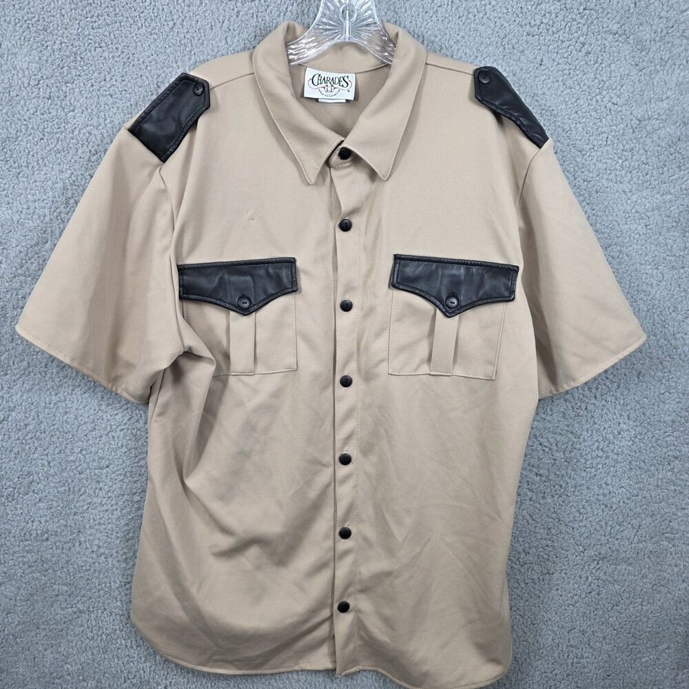 Charades Sheriff Shirt Police Halloween Zombie Cop Men’s  Size XL